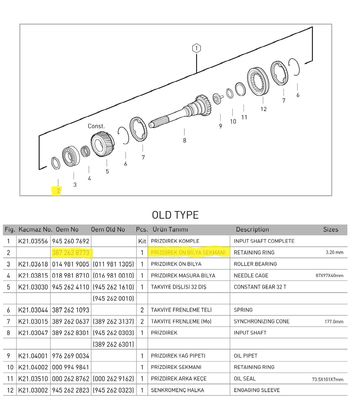 PRİZDİREK BÜYÜK BİLYA SEKMANI (3,20MM)