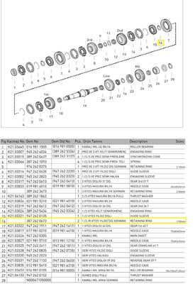 PRİZDİREK ÖN BİLYA SEKMANI (471/72-2.50MM)